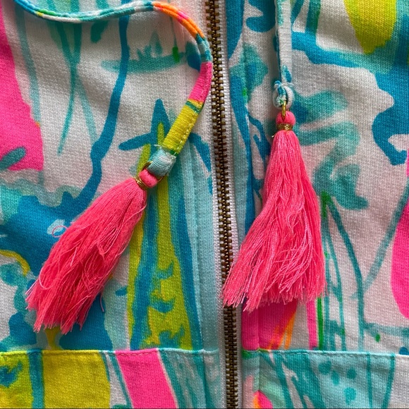 Lilly Pulitzer | Mooring Hoodie Multi "Beach and Bae" Full Zip Hooded Jacket - Picture 5 of 8